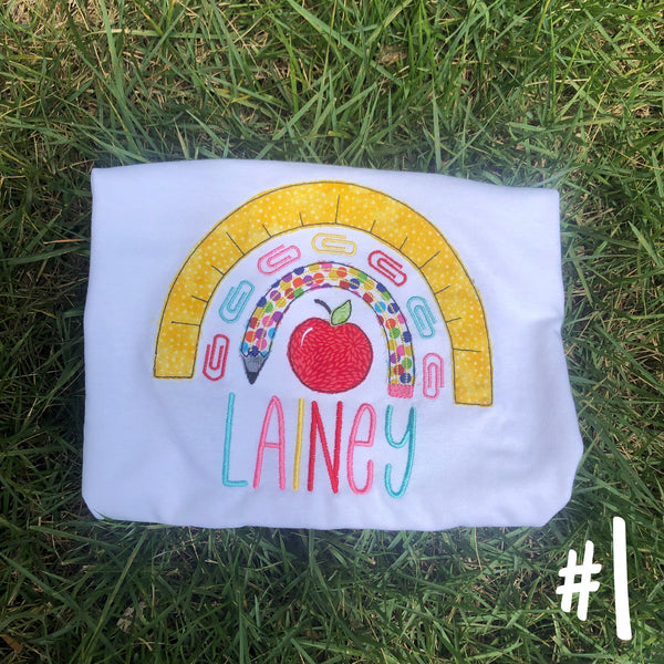 BACK TO SCHOOL EMBROIDERED SHIRTS FOR KIDS