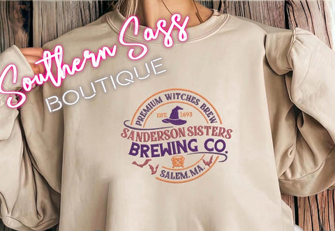 SANDERSON SISTERS BREWING CO EMBROIDERED SWEATSHIRT