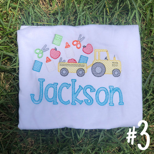 BACK TO SCHOOL EMBROIDERED SHIRTS FOR KIDS