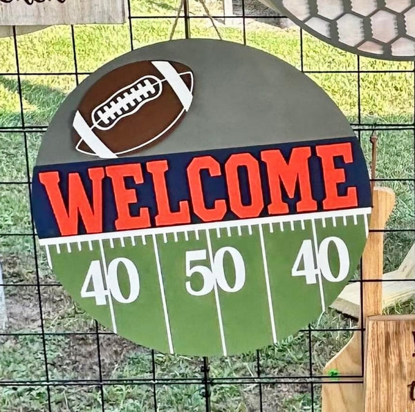 CUSTOM FOOTBALL DOOR HANGER