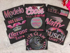 BLINGED OUT BEER SPANGLE TEES