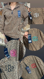 CHARLES RIVER FINAL CLEARANCE - REGULAR LEOPARD ONLY QUARTERZIP SALE