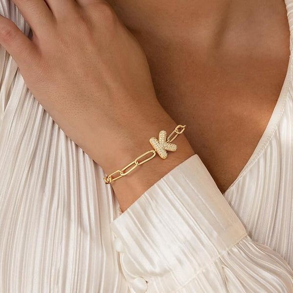 Trendy Bubble Initial Bracelets & Necklaces