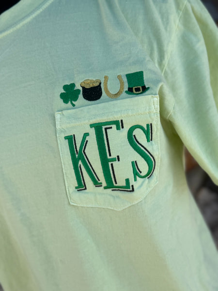 LUCKY GIRL ICON POCKET TEE (ST PATRICKS DAY)
