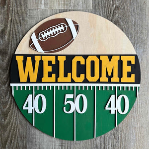 CUSTOM FOOTBALL DOOR HANGER