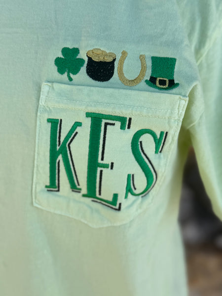 LUCKY GIRL ICON POCKET TEE (ST PATRICKS DAY)