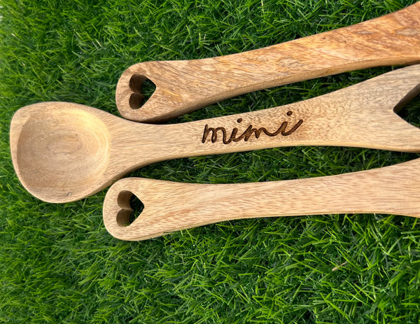 ENGRAVED HEART WOODEN SPOON