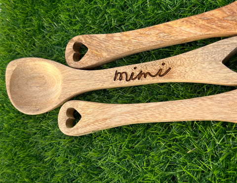 ENGRAVED HEART WOODEN SPOON