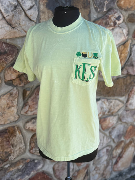 LUCKY GIRL ICON POCKET TEE (ST PATRICKS DAY)