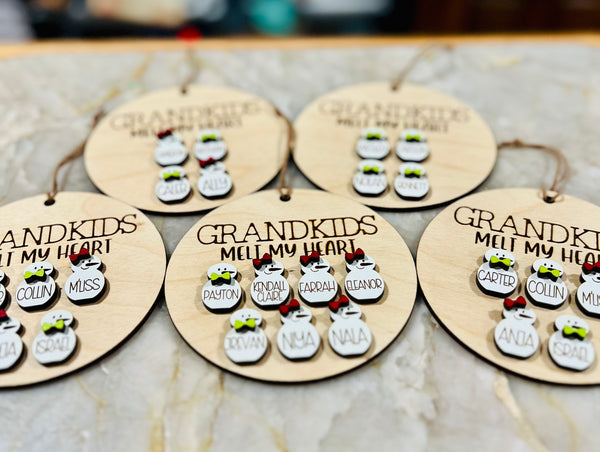 GRANDKIDS MELT MY HEART ORNAMENT