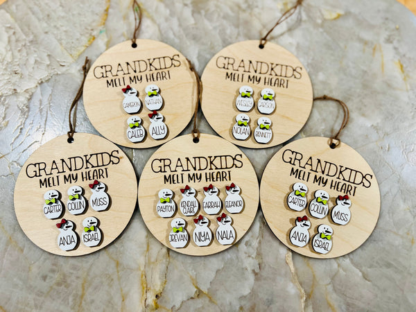 GRANDKIDS MELT MY HEART ORNAMENT