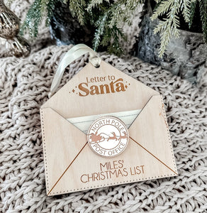 CUSTOM LETTER TO SANTA ORNAMENT