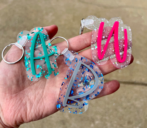 MYSTERY ACRYLIC INITIAL KEYCHAIN