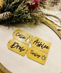 CUSTOM ENGRAVED STOCKING TAGS