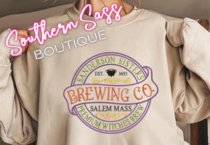 SANDERSON SISTERS BREWING CO EMBROIDERED SWEATSHIRT