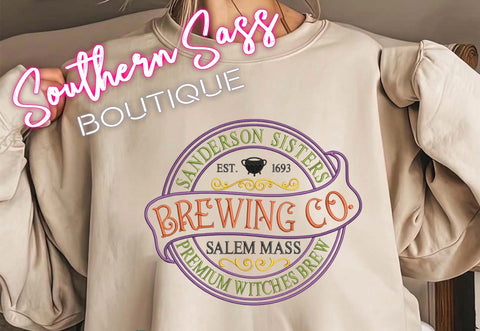 SANDERSON SISTERS BREWING CO EMBROIDERED SWEATSHIRT