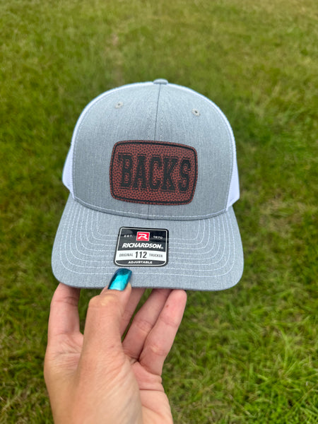 FOOTBALL LEATHER PATCH - CUSTOM 112 HATS