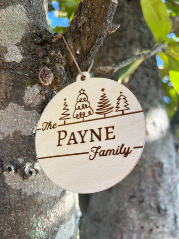 TREE DOODLE FAMILY ORNAMENT