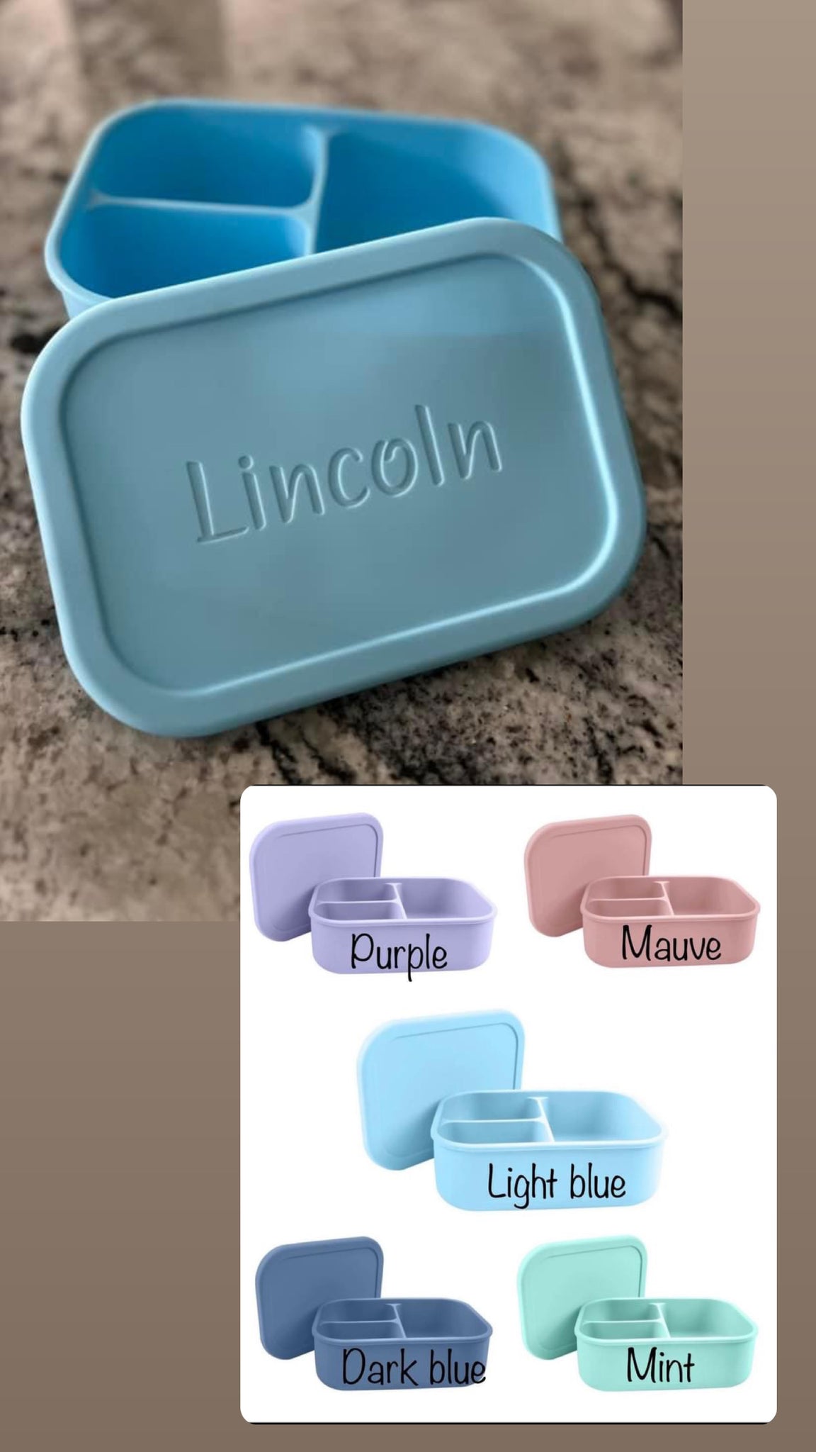 SILICONE ENGRAVED LUNCH BOXES