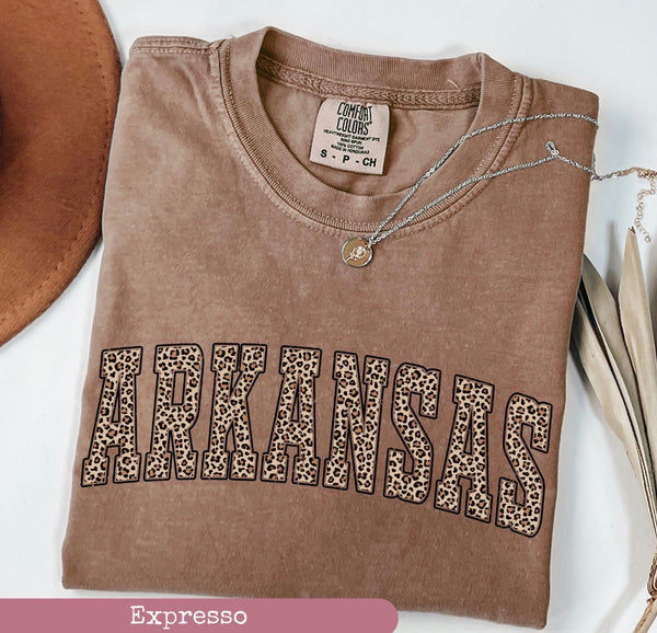 BROWN LEOPARD CURVED ARKANSAS ON COMFORT COLOR