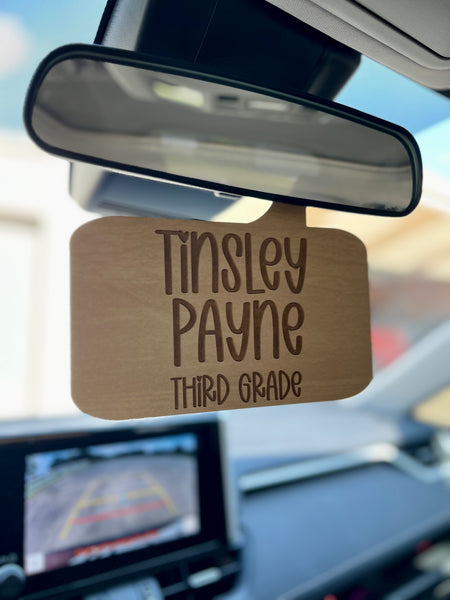 CAR RIDER LASER ENGRAVED SIGNS