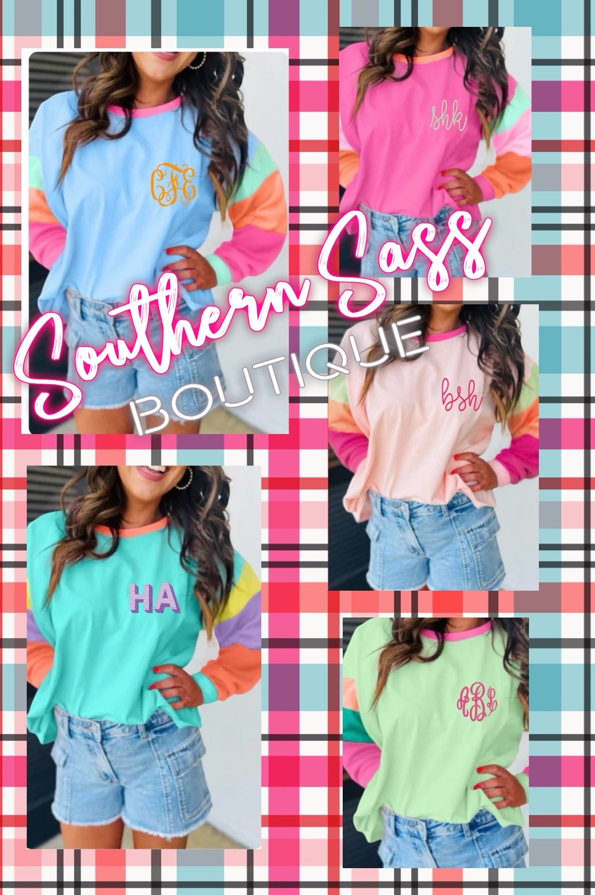 COLORBLOCK LONGSLEEVE CUSTOM MONOGRAM