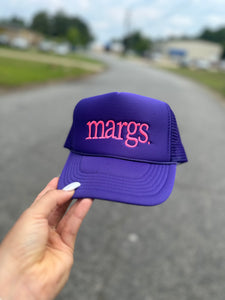 margs embroidered trucker hats