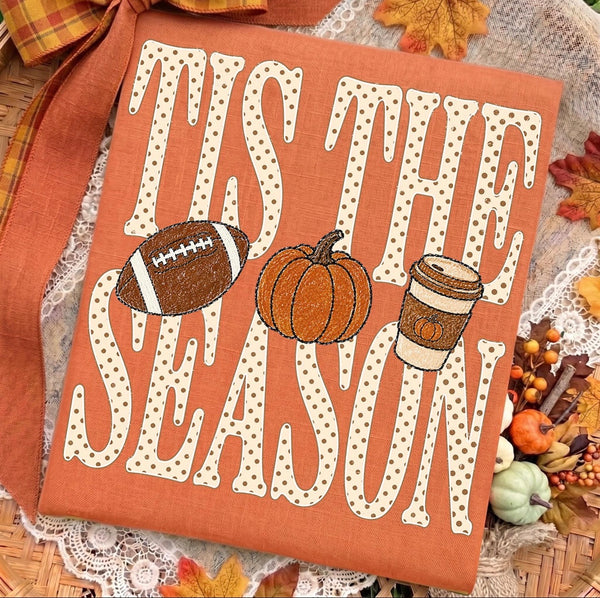 TIS THE SEASON POLKA DOT FOOTBALL & COFFEE