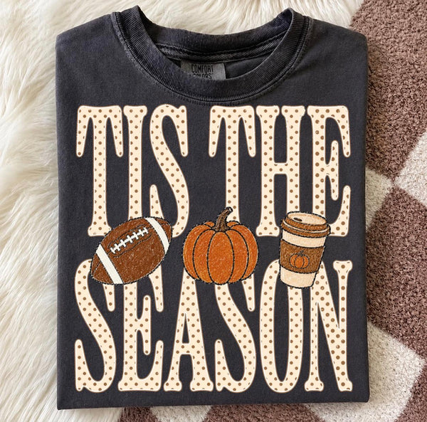 TIS THE SEASON POLKA DOT FOOTBALL & COFFEE