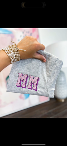 CHECKERBOARD TWO LETTER MONOGRAM