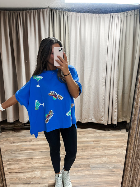 HATS & MARGS SEQUIN TEE