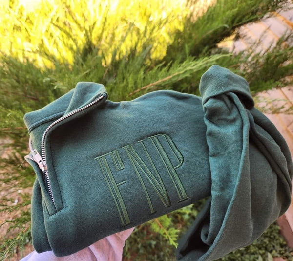 WHIT FONT MONOCHROMATIC QUARTERZIPS