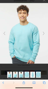 DALMATION DOT NUTCRACKER TULTEX BLUE SWEATSHIRT