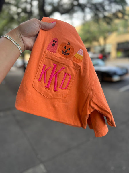 Sloan Halloween trio monogram tee