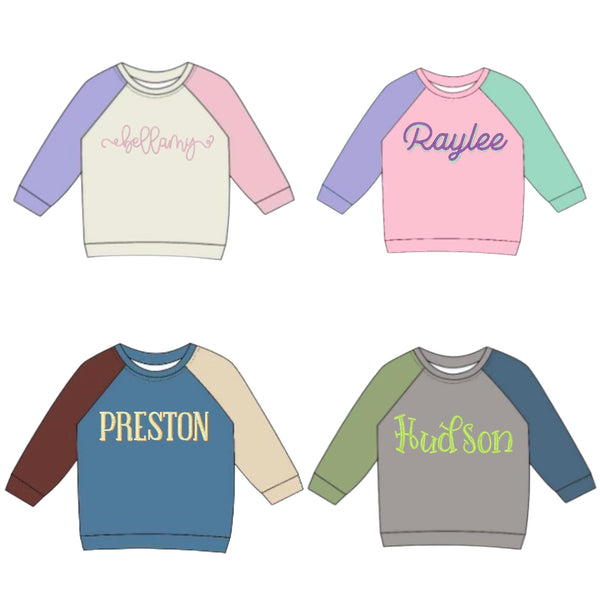 *PREORDER*- KIDS COLORBLOCK SWEATSHIRTS- CLOSES 11/13/23