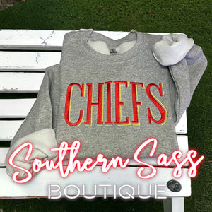 CHIEFS TWO COLOR SLOAN EMBROIDERED SWEATSHIRT