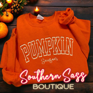 PUMPKIN SEASON FULLY EMBROIDERED SWEATSHIRT