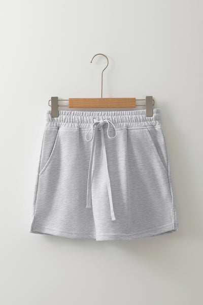 French Terry Drawstring Mini Skort with Pockets