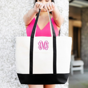 COTTON CANVAS CARRY ALL TOTES - * FREE EMBROIDERY*