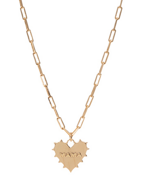 "MAMA" Heart Pendant Necklace