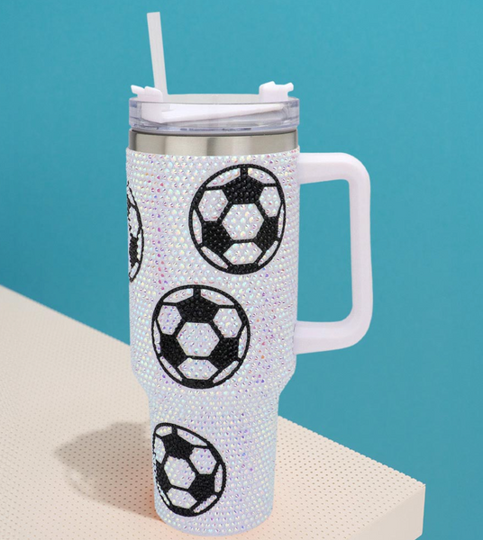 Bling Studded SPORTS 40oz Stainless Steel Tumbler