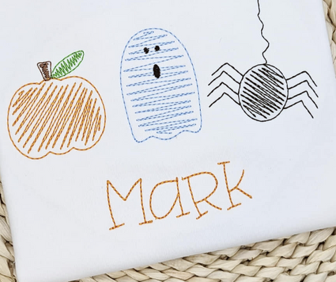 CLASSIC HALLOWEEN EMBROIDERED KIDS TEES