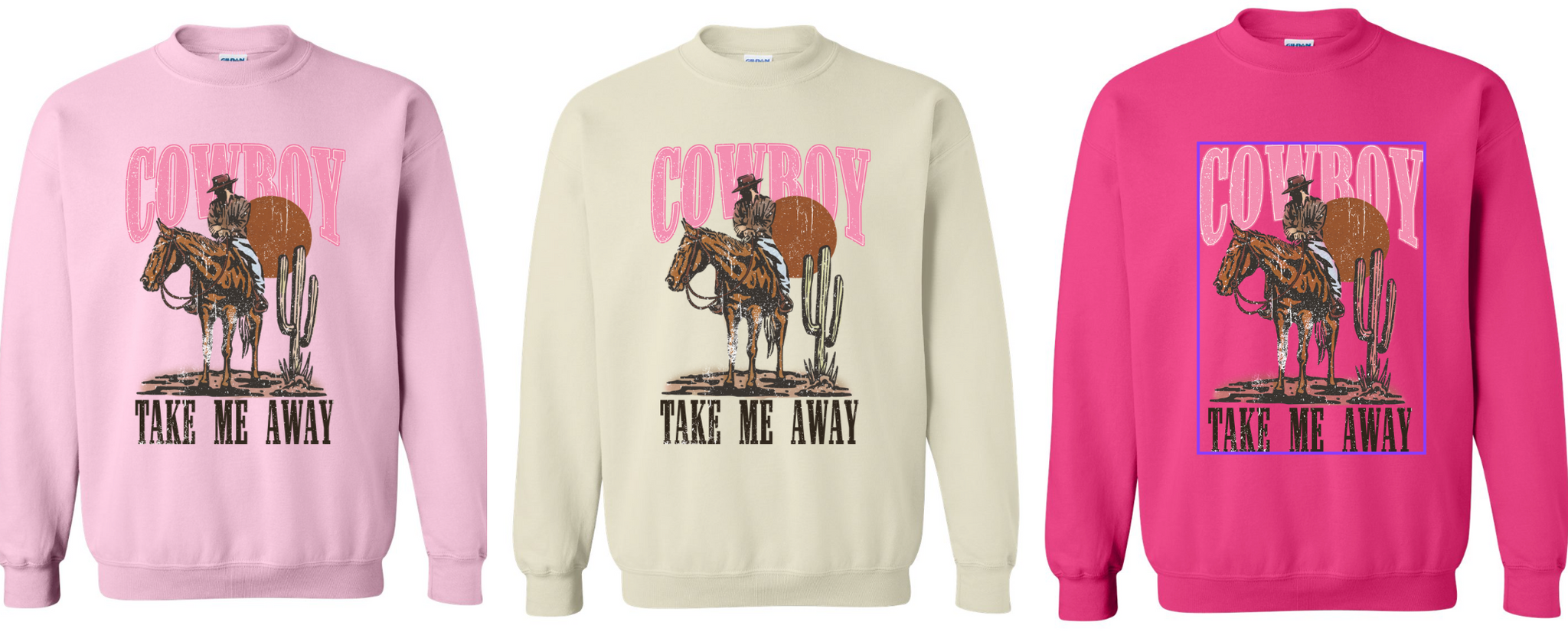 COWBOY TAKE ME AWAY - COMFORT COLOR TSHIRT
