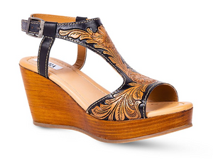 Talitha Hand-tooled Wedge Shoe