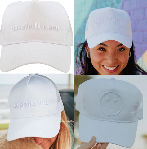 3-D EMBROIDERED HATS