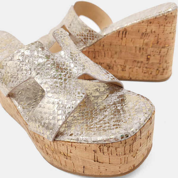 KALINDA METALLIC WEDGE - SHU SHOP