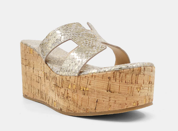 KALINDA METALLIC WEDGE - SHU SHOP