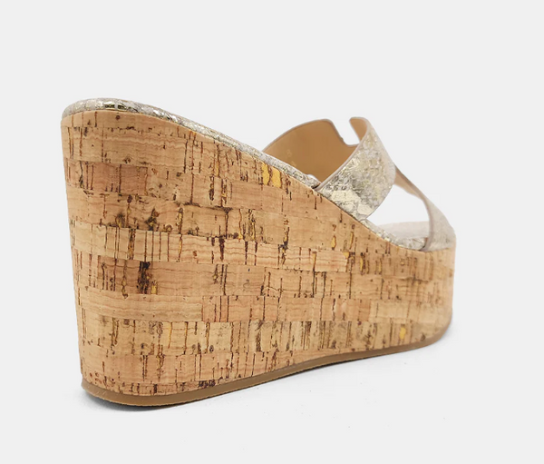 KALINDA METALLIC WEDGE - SHU SHOP