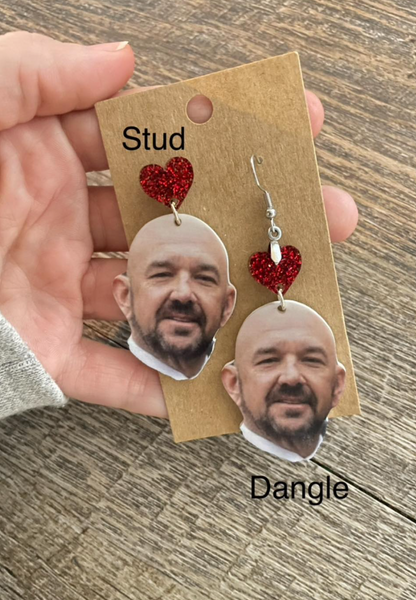 Big Head Heart Earrings