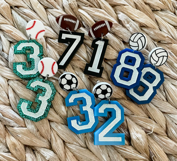 ACRYLIC SPORTS EARRINGS - CUSTOMIZED YOUR WAY